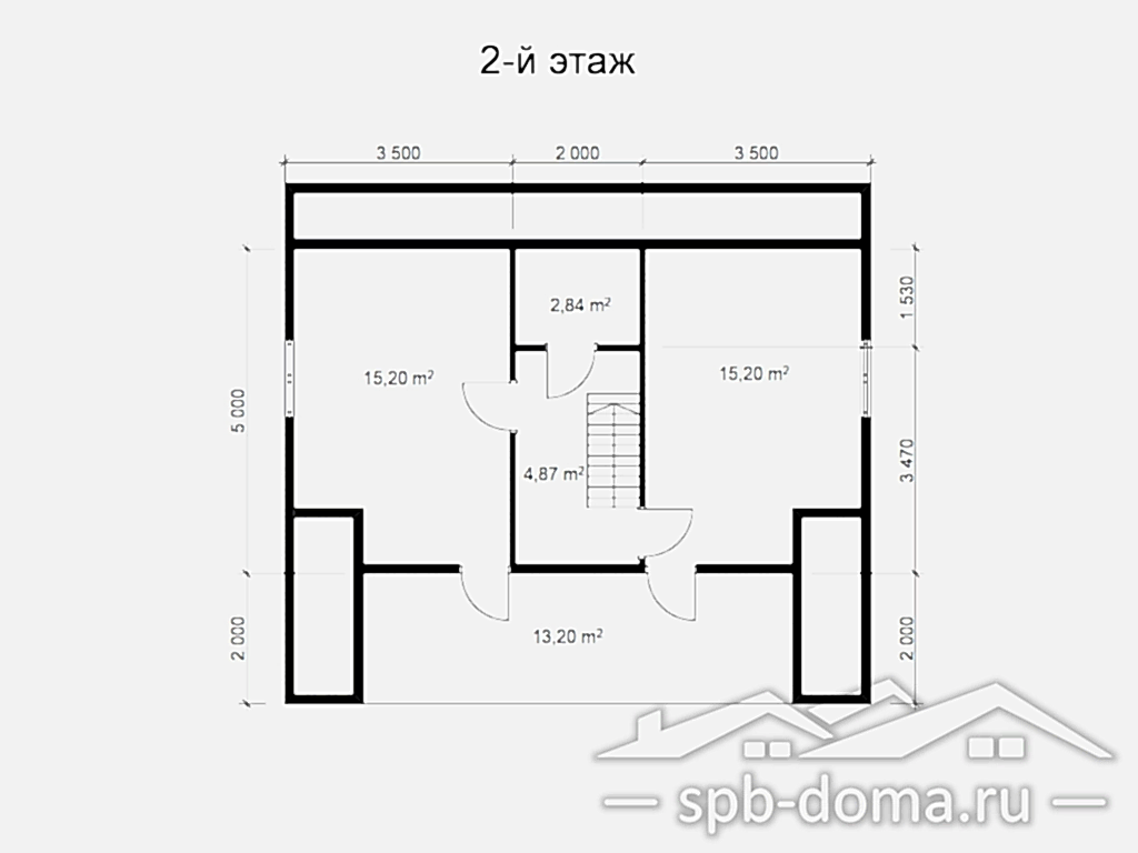 Сруб дома из профилированного бруса 8х9 м «Коммунар»
