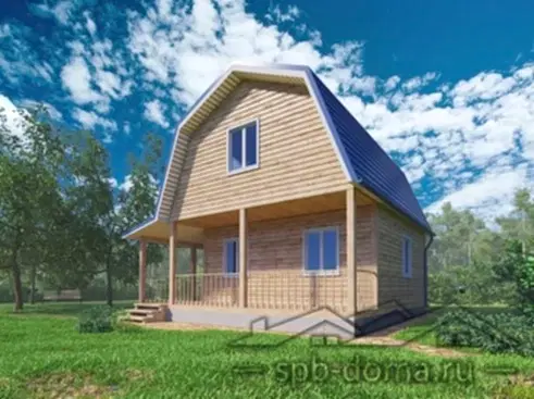 Сруб дома из профилированного бруса 7,5х7,5 м «Борисова Грива»