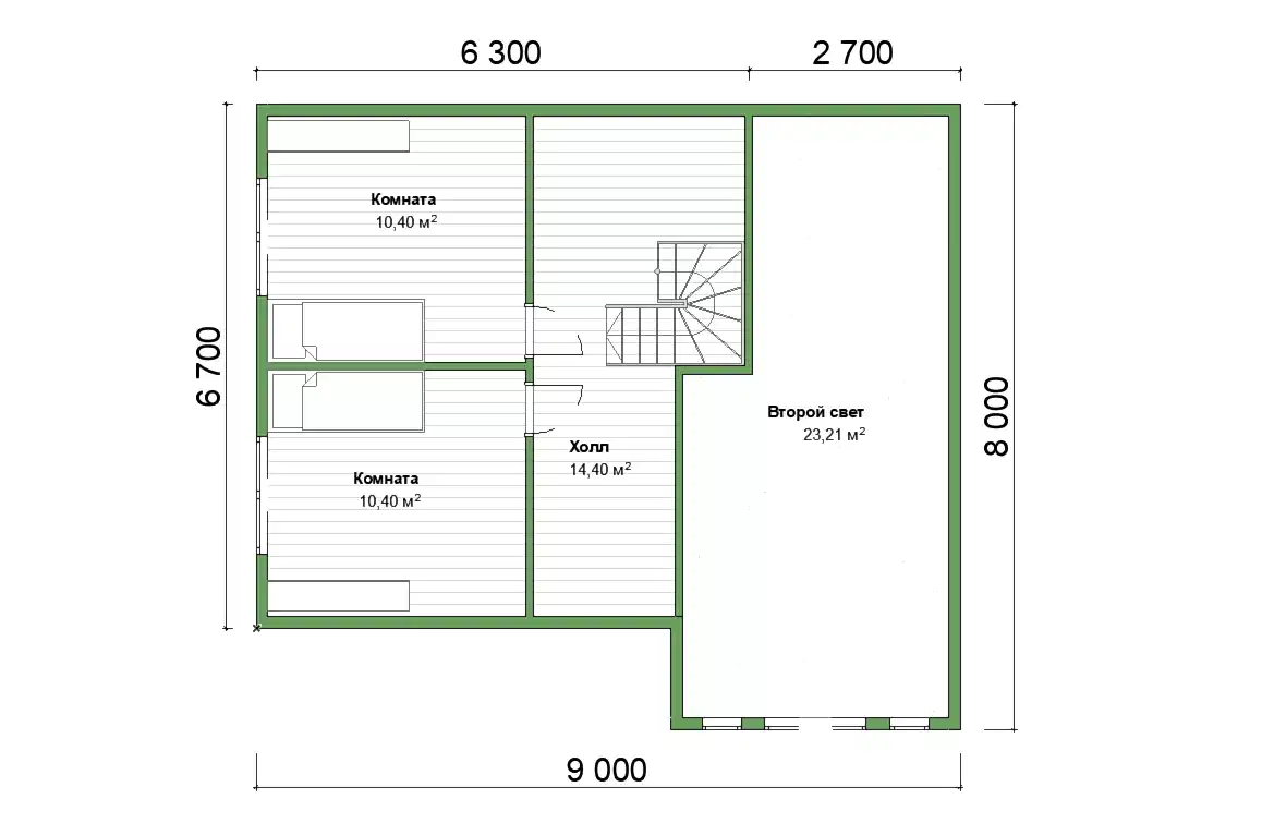 Каркасный дом 8х9 м «Сиверский» Каркасный дом 8х9 м «Сиверский»
