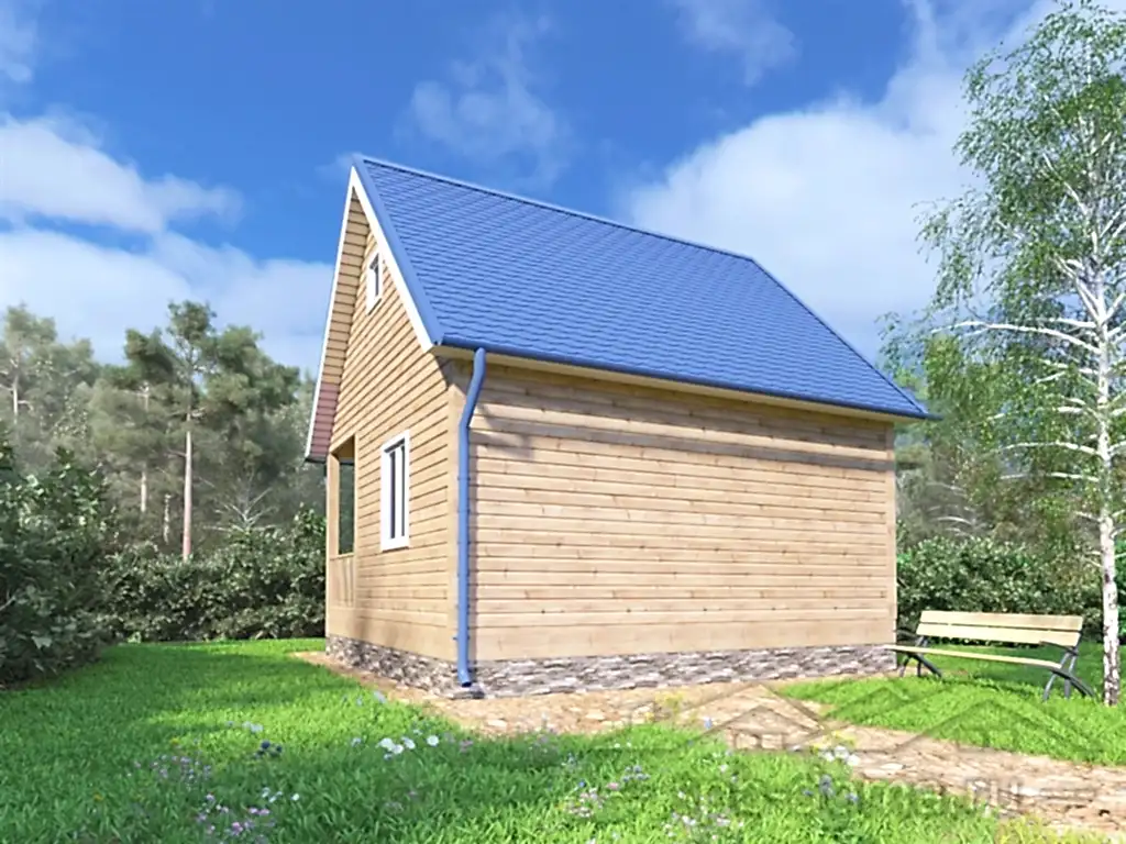 Сруб дома из профилированного бруса 6х6 м «Колтуши»