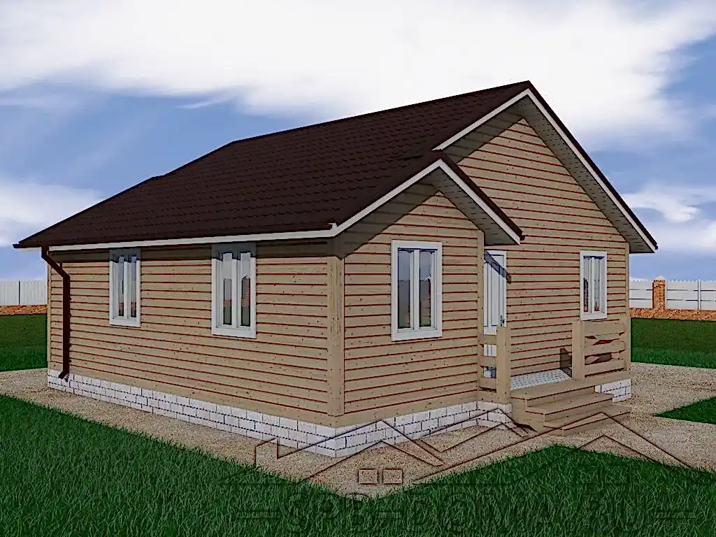 Сруб дома из профилированного бруса 9х9 м «Коккорево» Сруб дома из профилированного бруса 9х9 м «Коккорево»