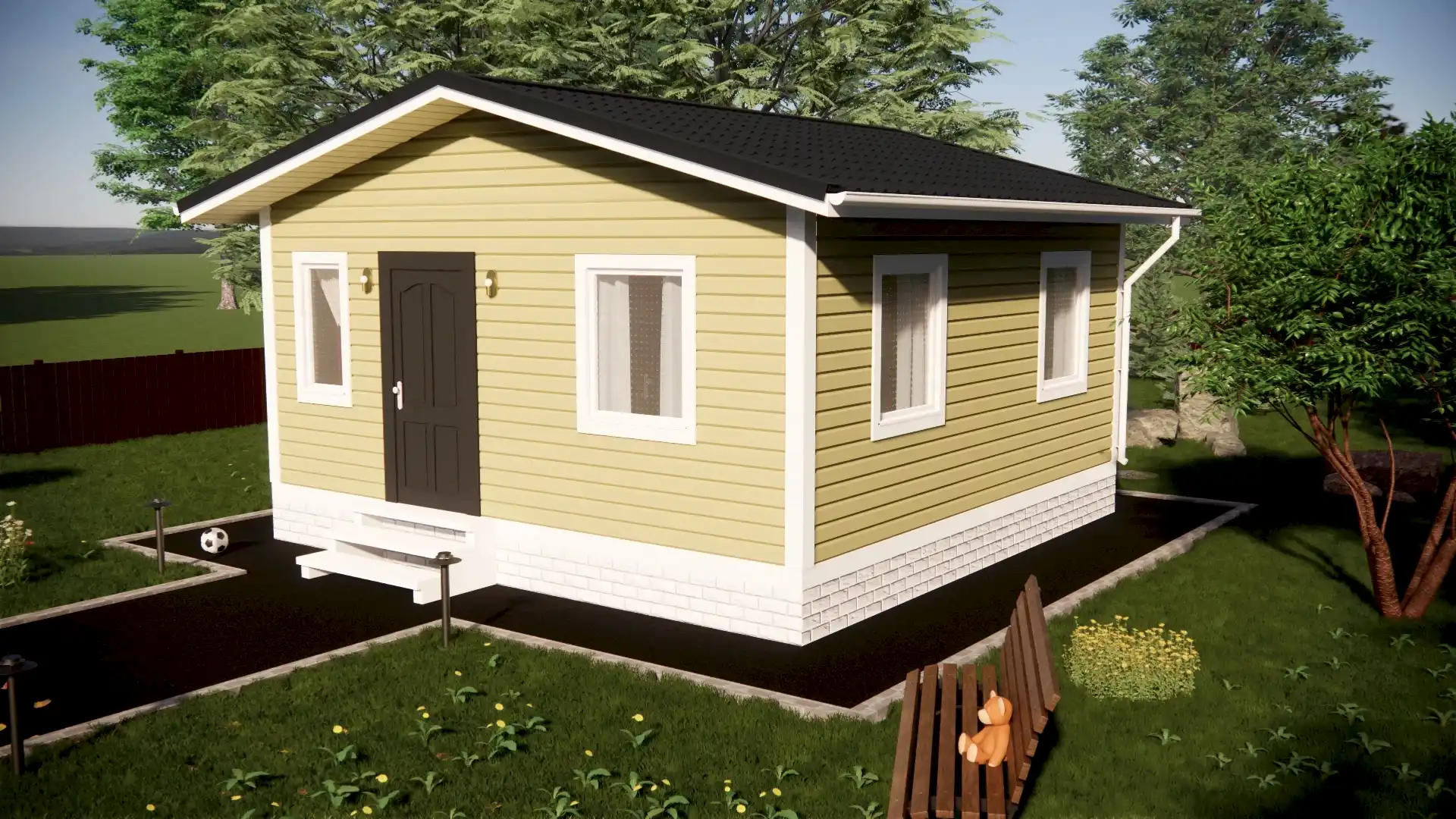 Каркасный дом 6х6 м «Пушкин»