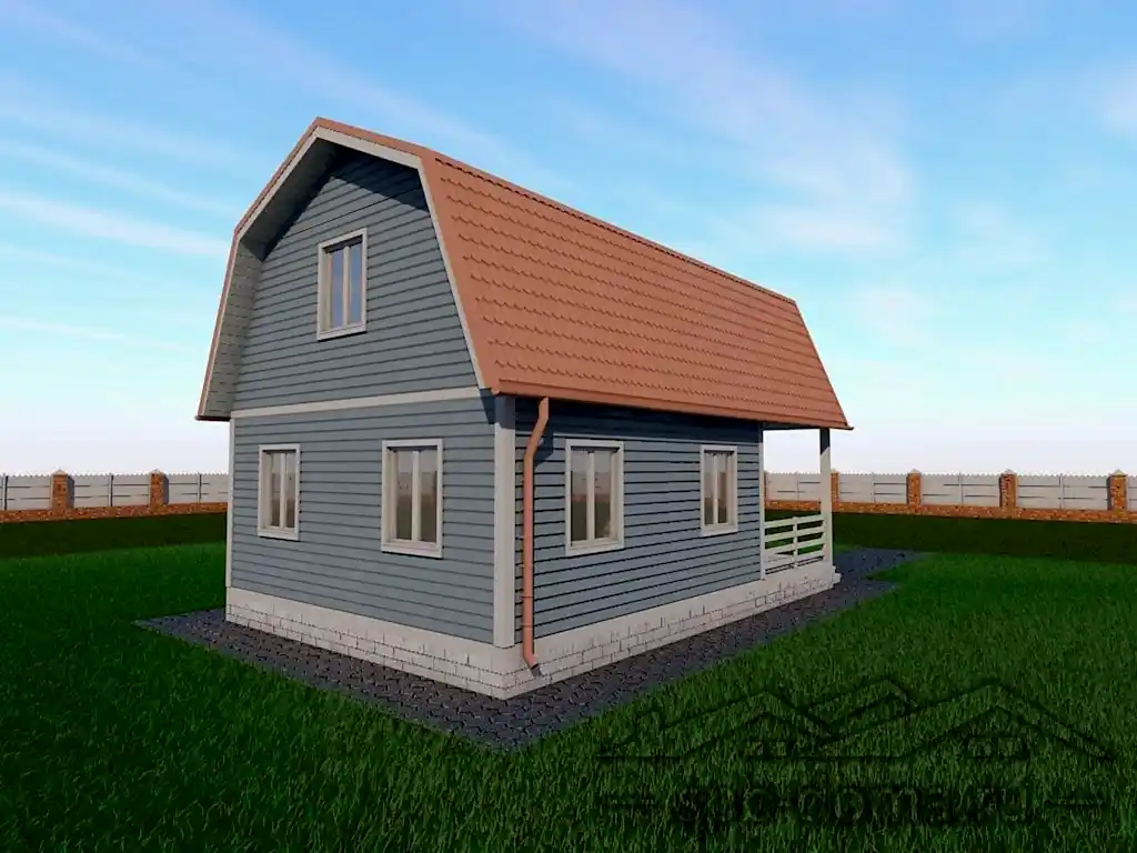 Каркасный дом 6х9 м «Орехово»