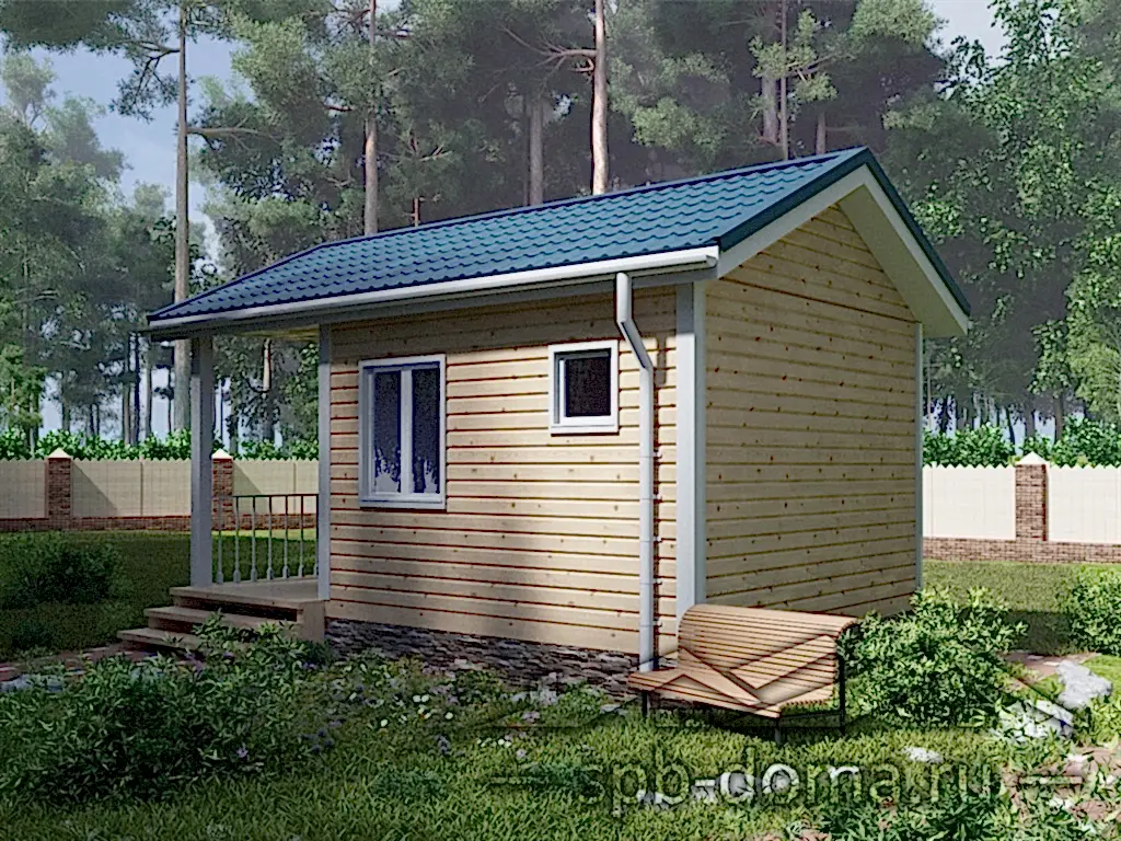 Проект бани из профилированного бруса 6х4 м «Гарболово» Проект бани из профилированного бруса 6х4 м «Гарболово»