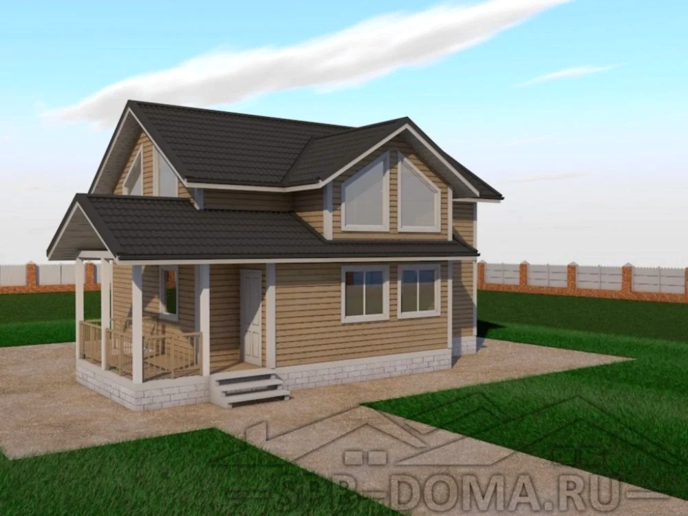 Проект дома из профилированного бруса 7,0 х 9,0 м «Саперное»