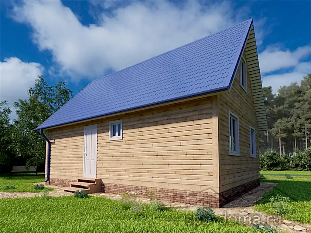 Сруб дома из профилированного бруса 6х9 м «Вырица»