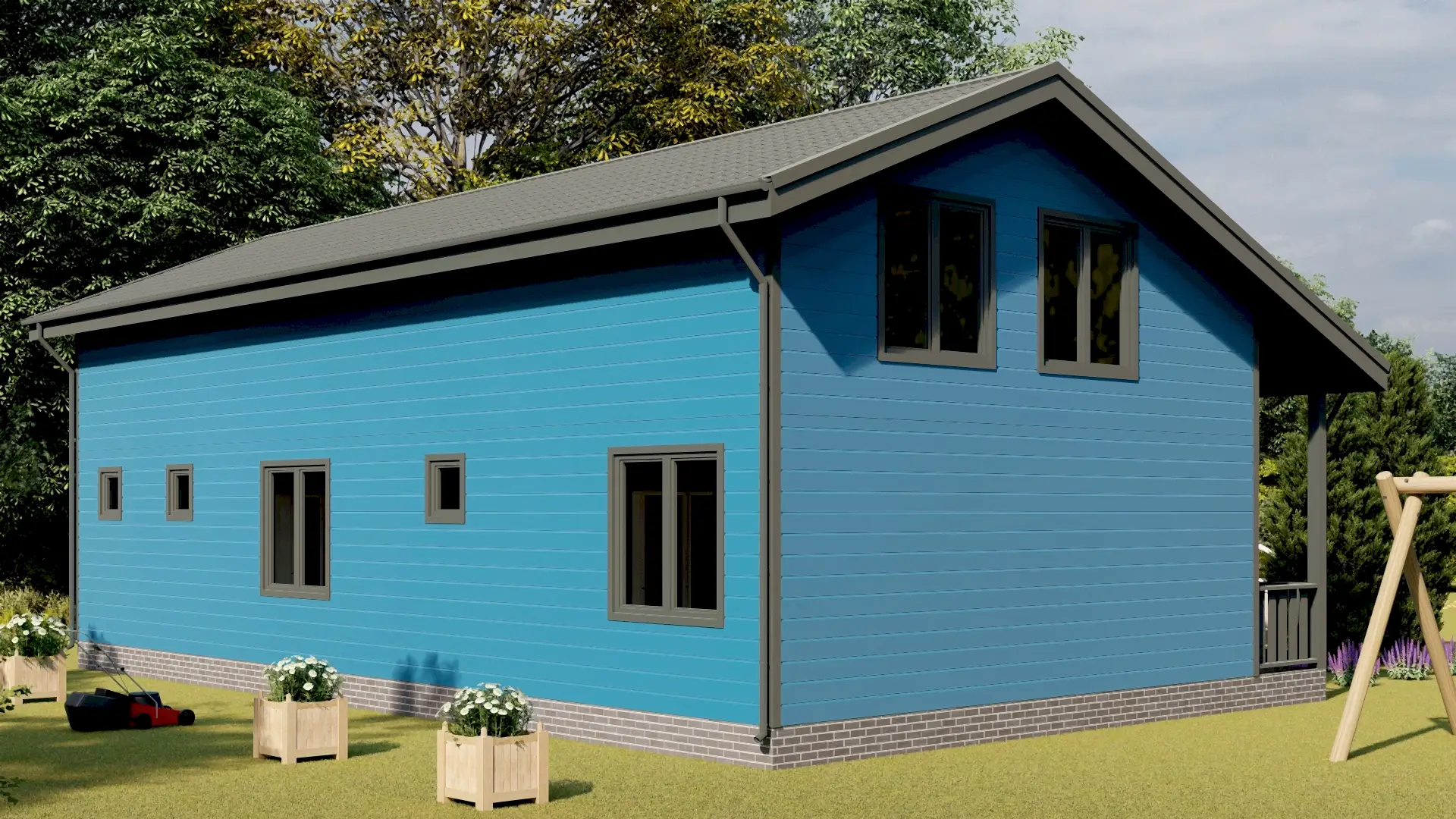 Каркасный дом 14,5х9 м «Ляскеля» Каркасный дом 14,5х9 м «Ляскеля»