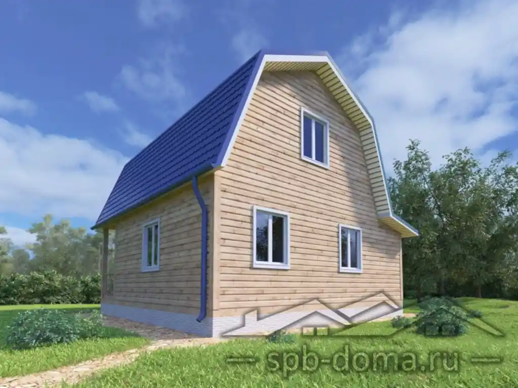 Сруб дома из профилированного бруса 7,5х7,5 м «Борисова Грива»