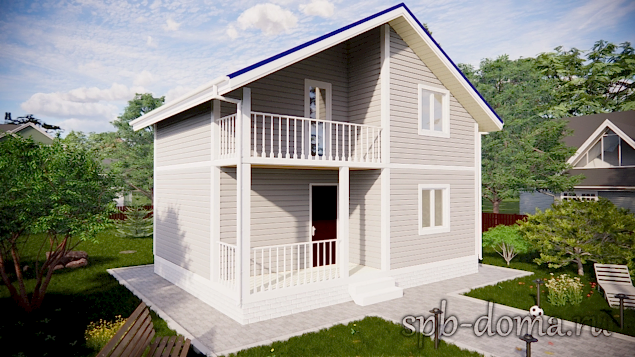 Каркасный дом 6х8 м «Кирилловское» Каркасный дом 6х8 м «Кирилловское»