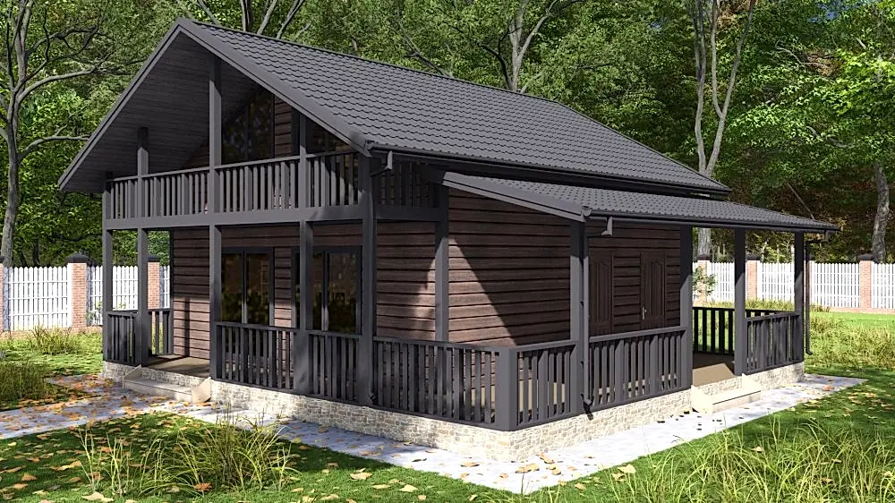 Каркасный дом 8х8 м «Пулково»