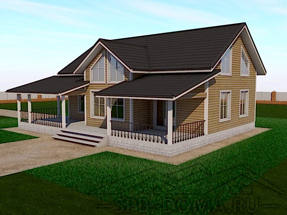 Каркасный дом 9х12 м «Гатчина»