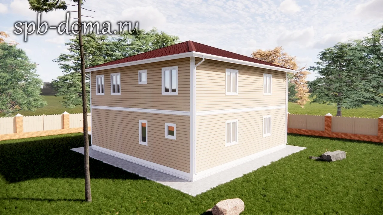 Каркасный дом 10х10 м «Молодежное» Каркасный дом 10х10 м «Молодежное»