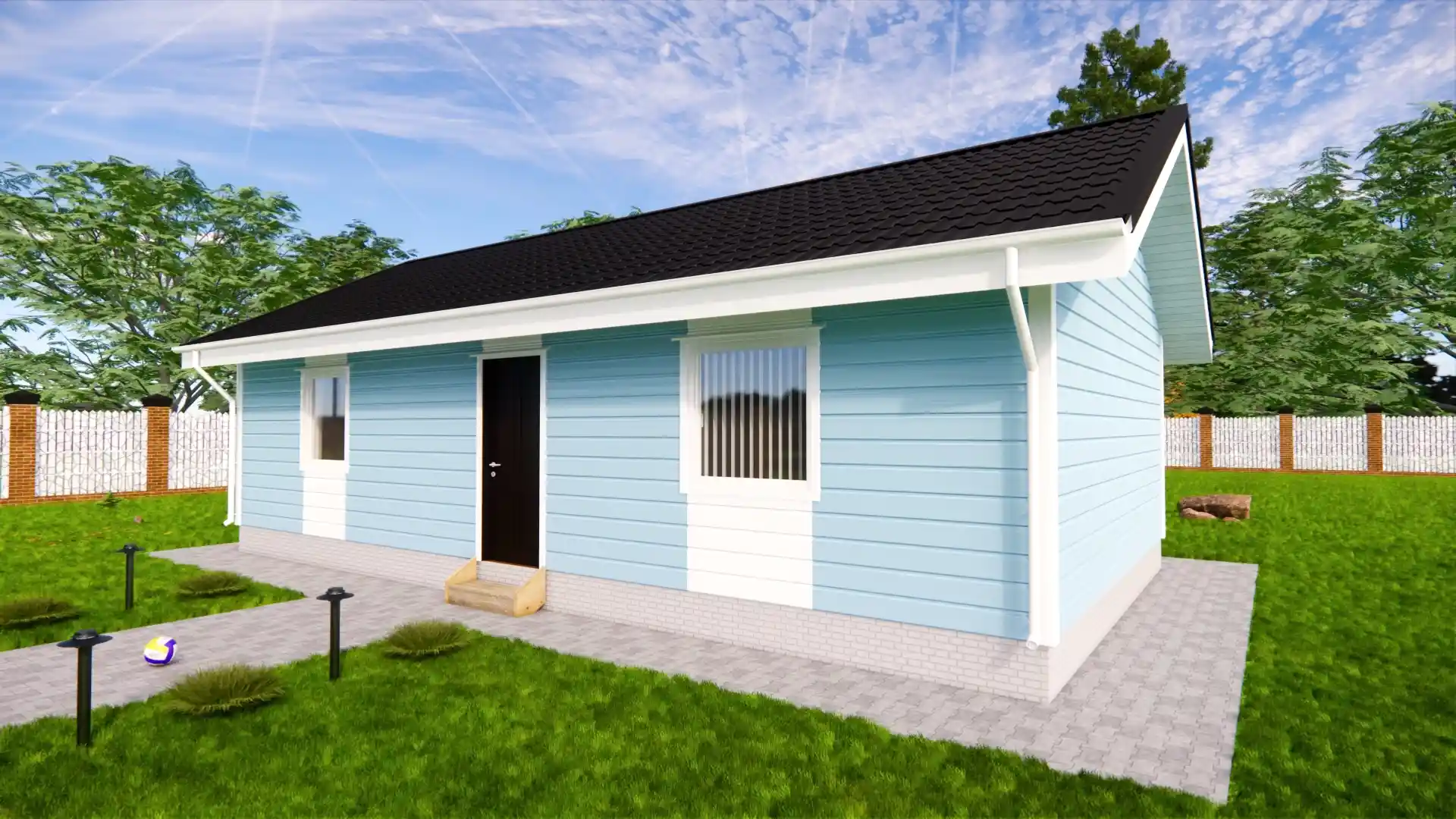 Каркасный дом 6х11 м «Славянка»