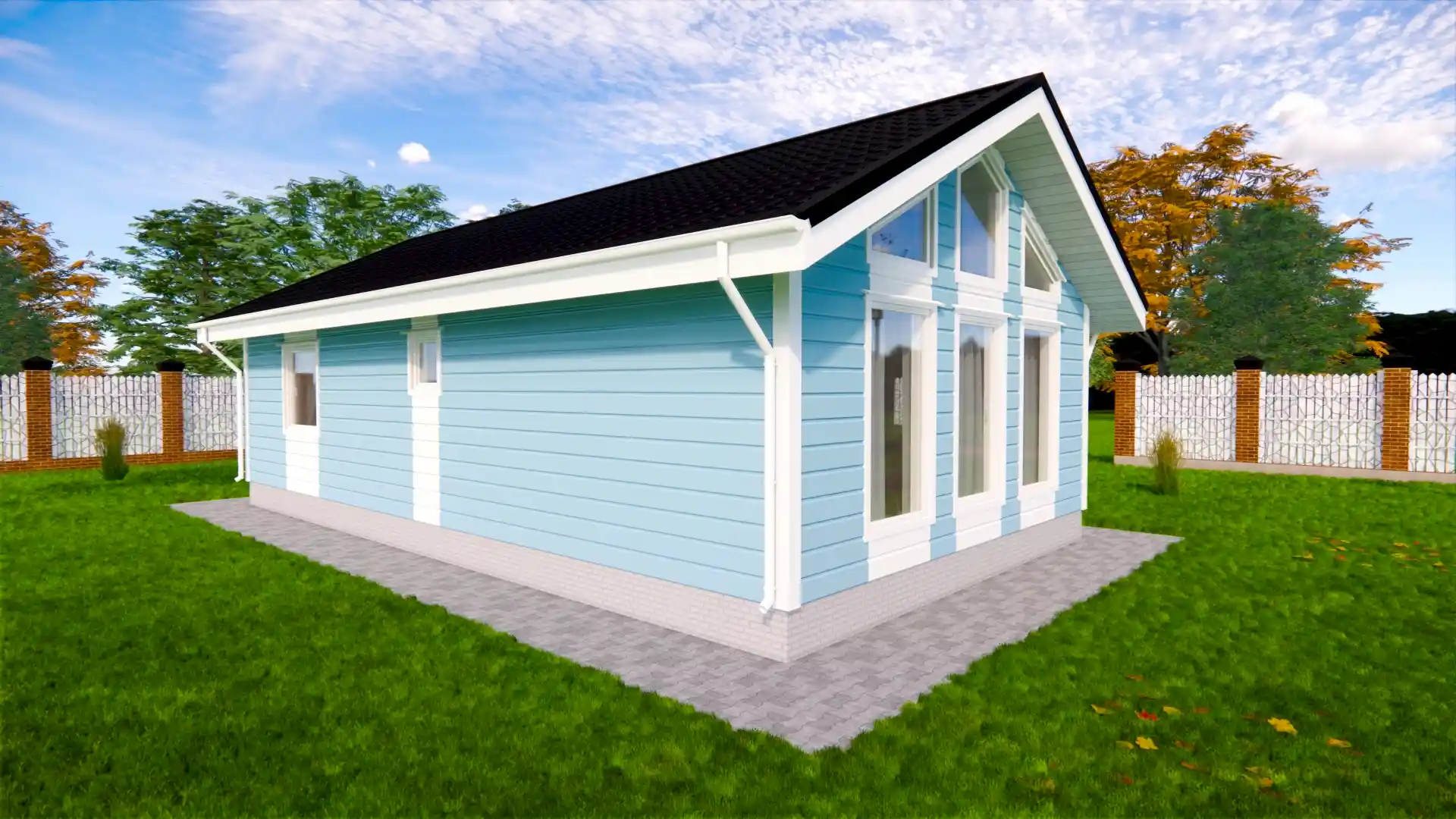 Каркасный дом 6х11 м «Славянка»