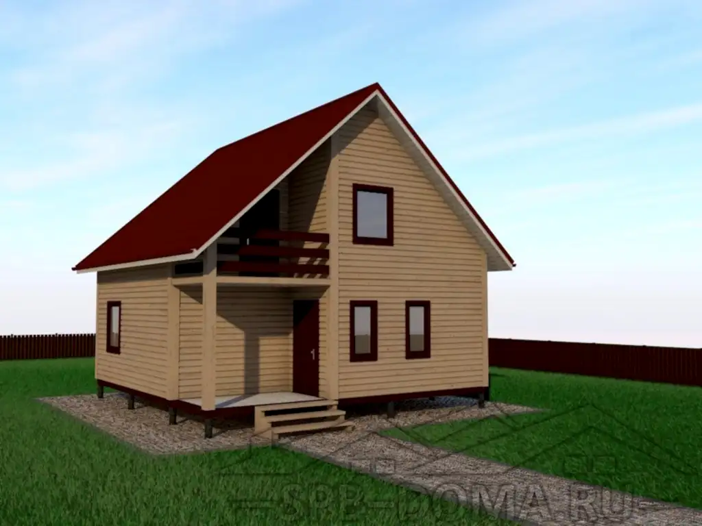 Сруб дома из профилированного бруса 8х8 м «Керро»