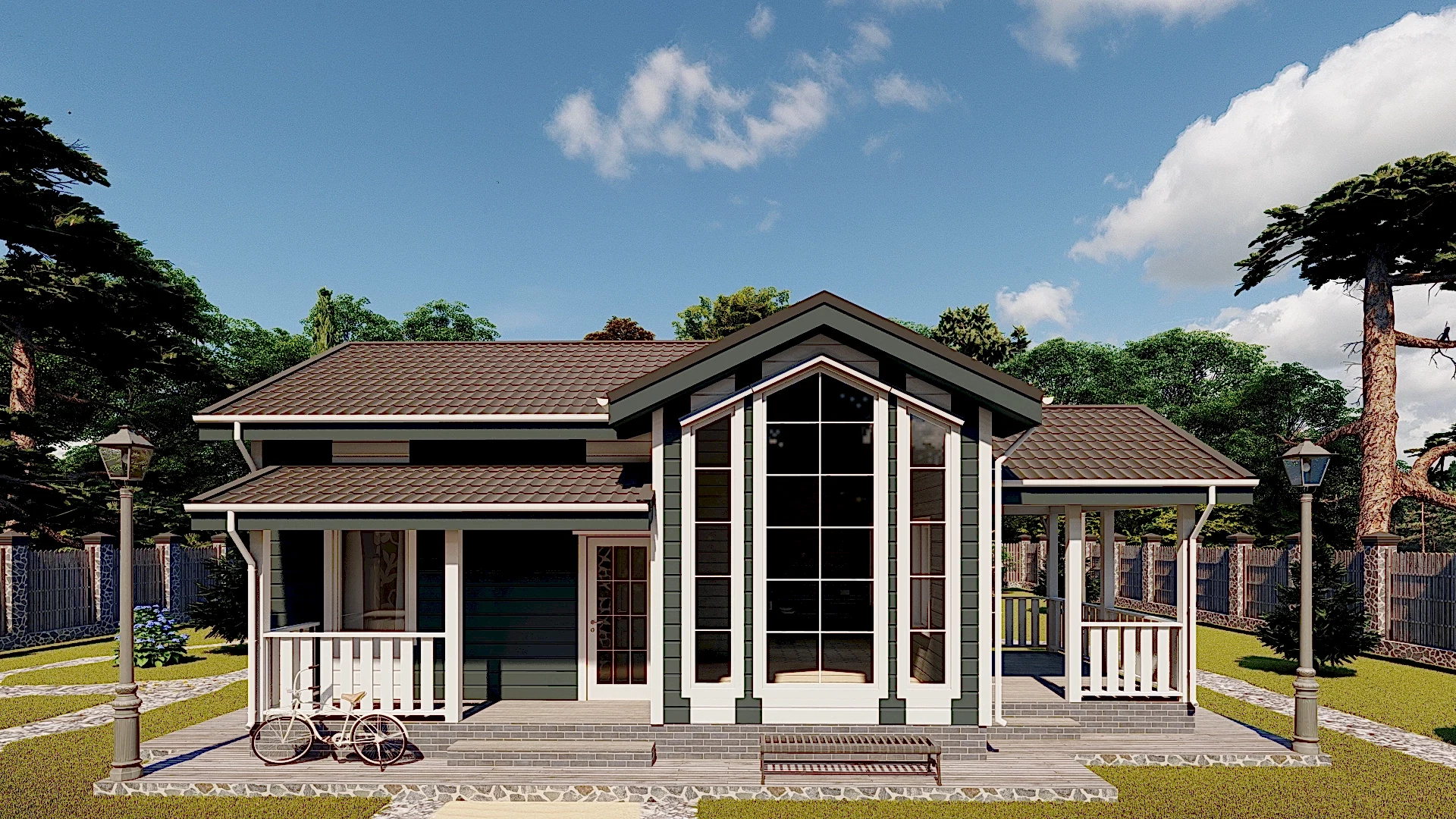 Каркасный дом 8х9 м «Сиверский» Каркасный дом 8х9 м «Сиверский»