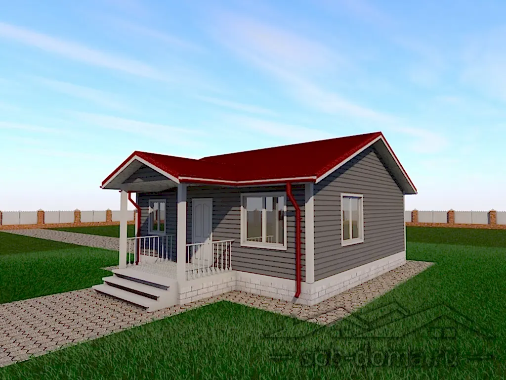 Каркасный дом 8х8 м «Мурино»