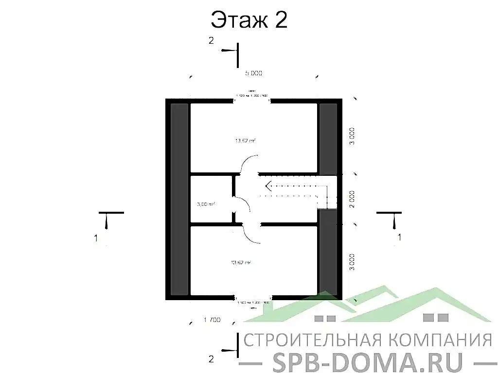 Сруб дома из профилированного бруса 7х8 м «Коробицино»