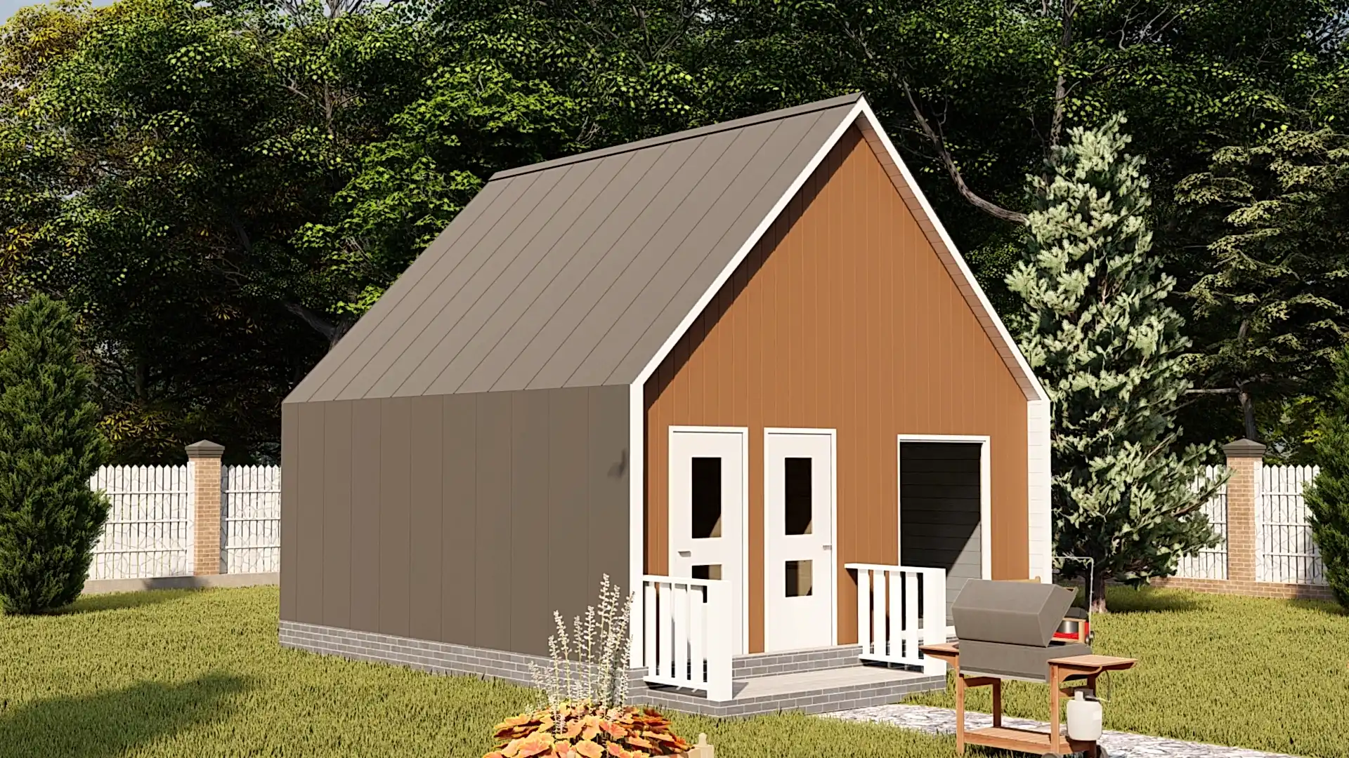 Каркасный дом 6х6 м «Барн-4»