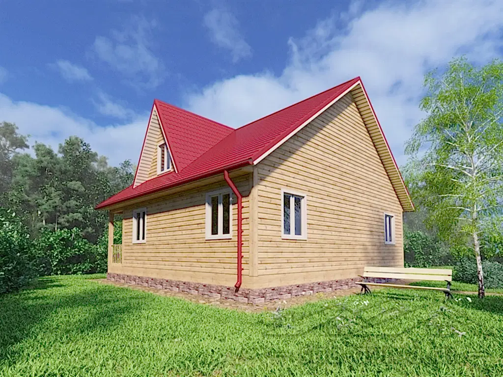 Сруб дома из профилированного бруса 9,5х10 м «Киварин ручей»