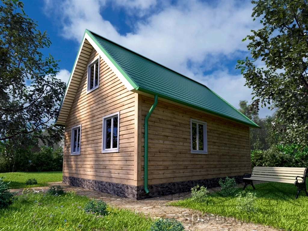 Сруб дома из профилированного бруса 6х8 м «Агалатово»