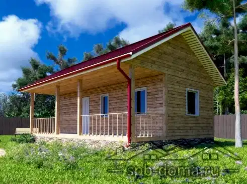 Проект бани из профилированного бруса 9х6 м «Ириновка» Проект бани из профилированного бруса 9х6 м «Ириновка»