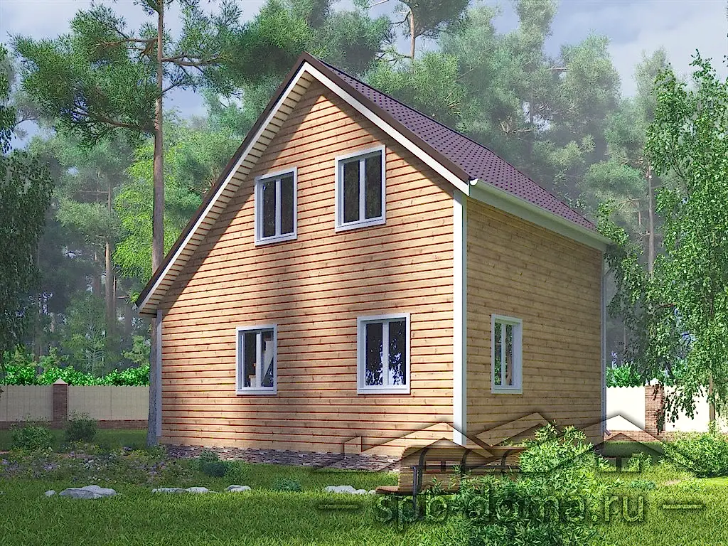 Сруб дома из профилированного бруса 6х7,5 м «Рахья»