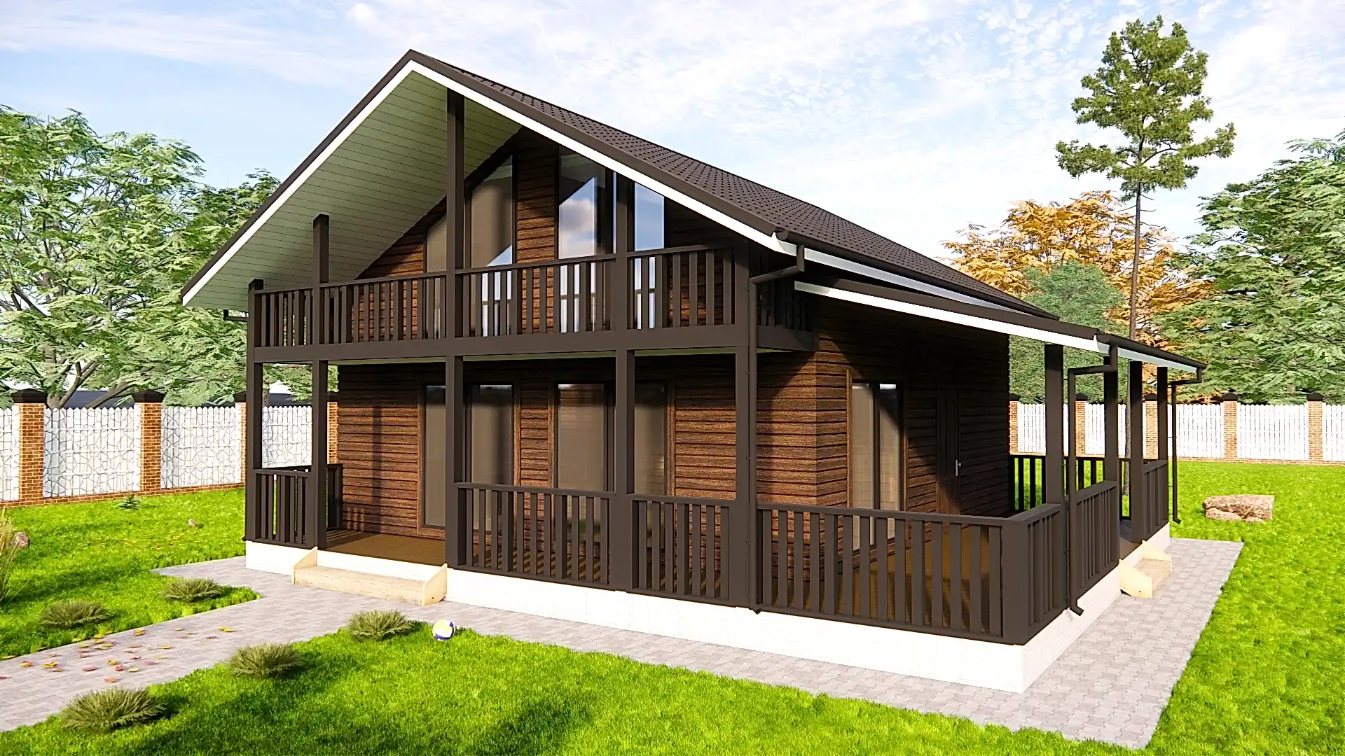 Каркасный дом 8х8 м «Пулково»