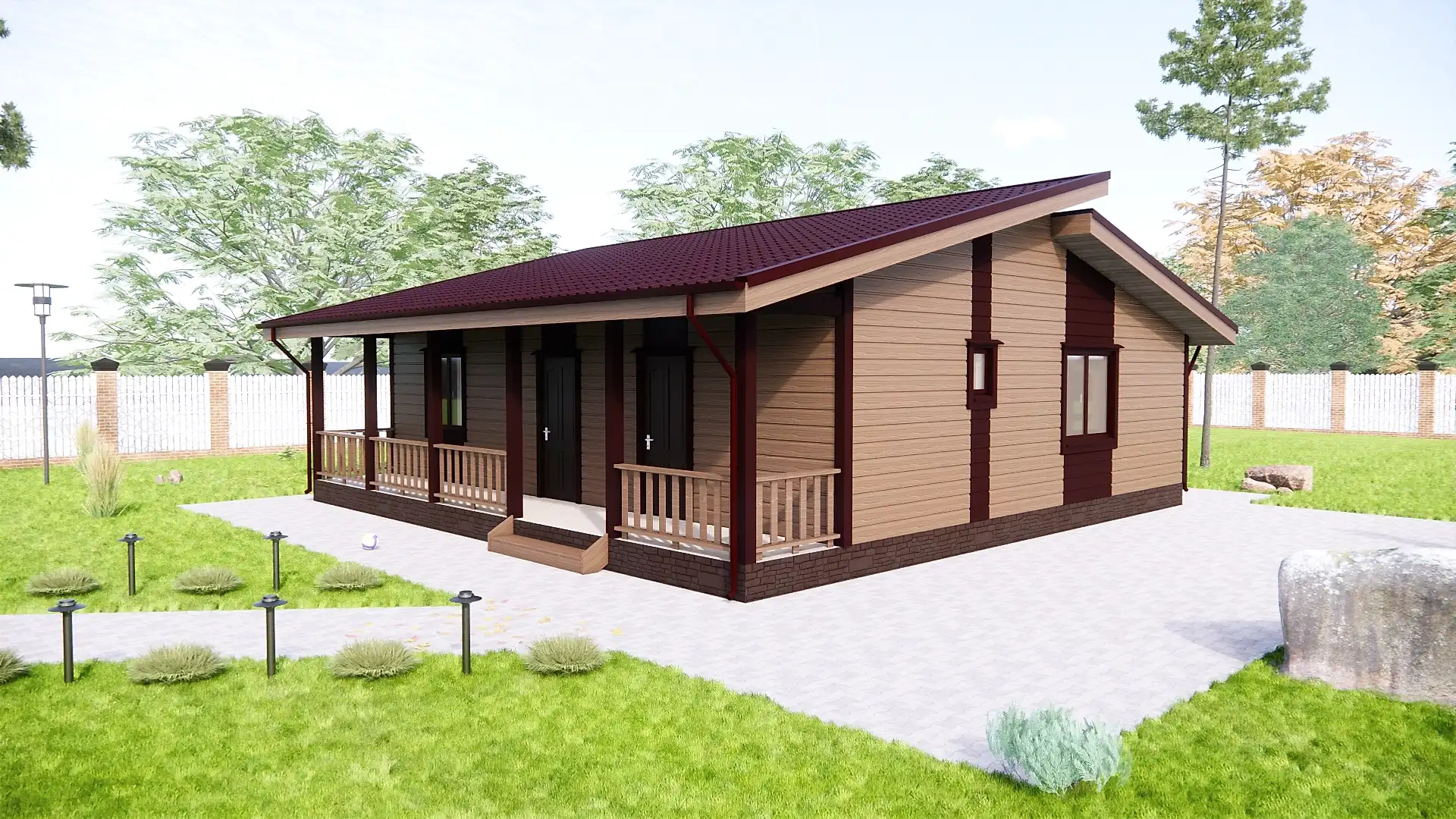 Каркасный дом 11х9 м «Семиозерье» Каркасный дом 11х9 м «Семиозерье»