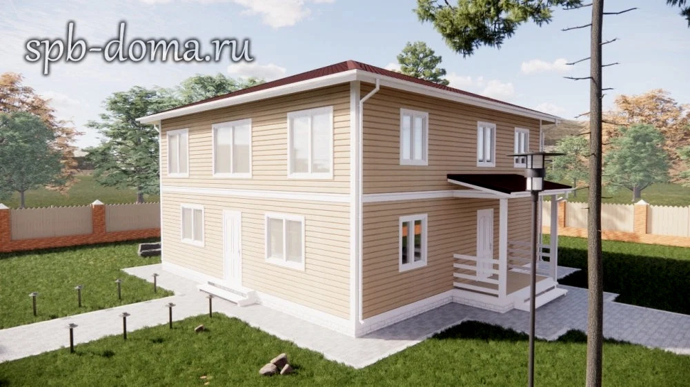 Каркасный дом 10х10 м «Молодежное»