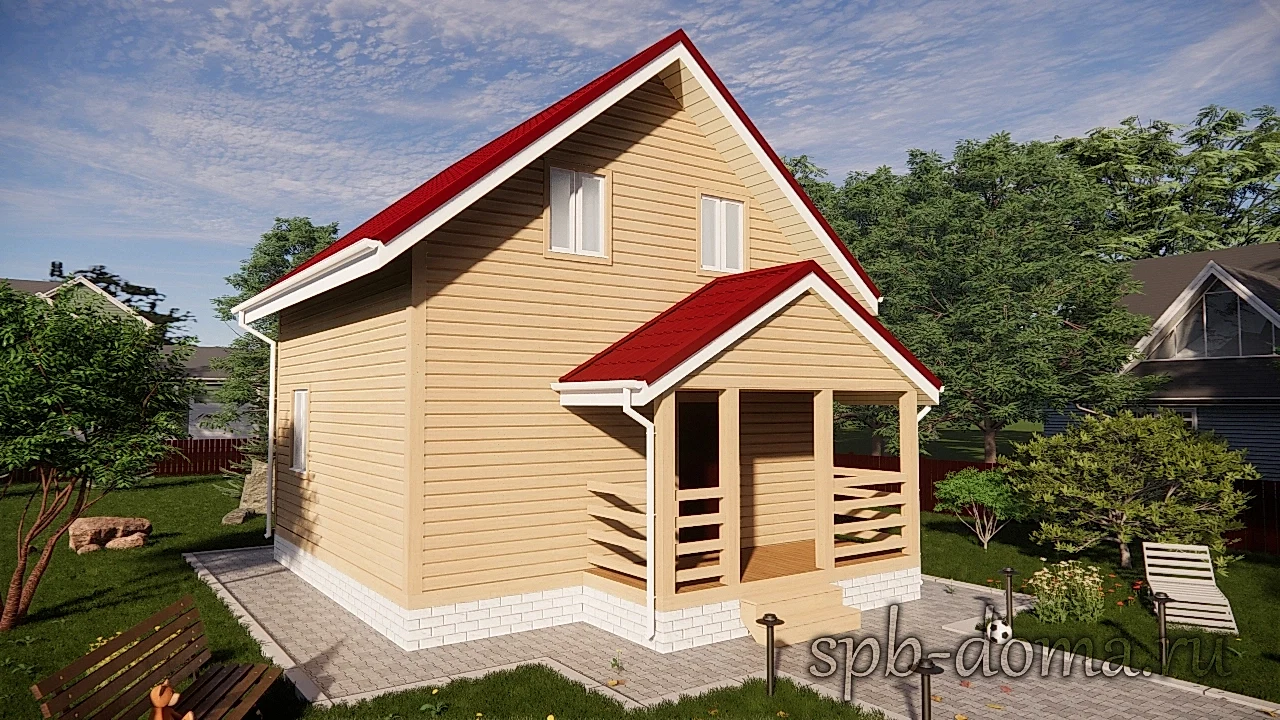 Каркасный дом 6х6 м «Павловск» Каркасный дом 6х6 м «Павловск»