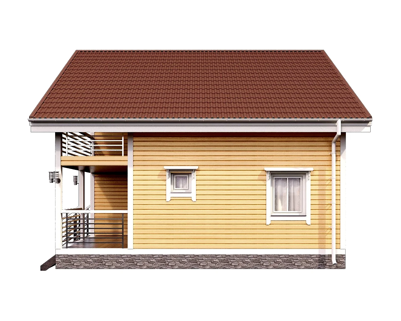 Сруб дома из профилированного бруса 8х8 м «Лосево»