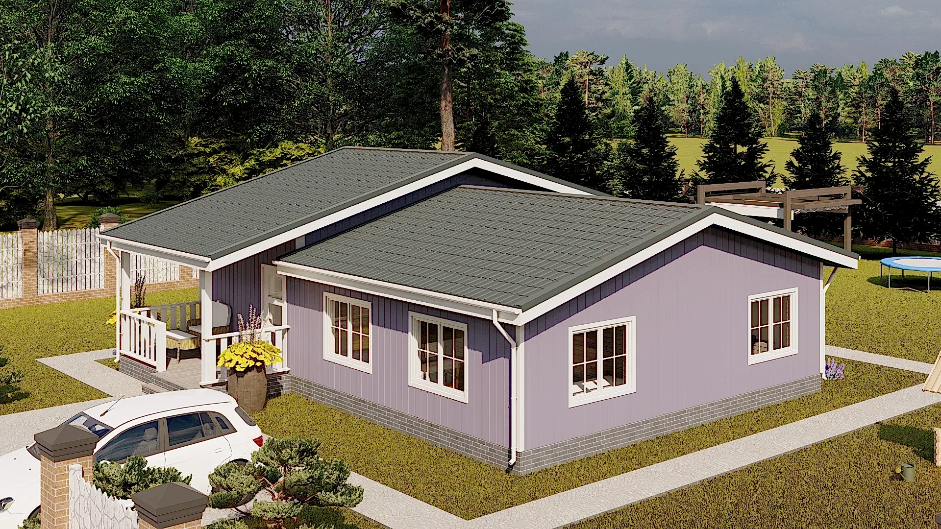 Каркасный дом 8,5х11 м «Маринино»