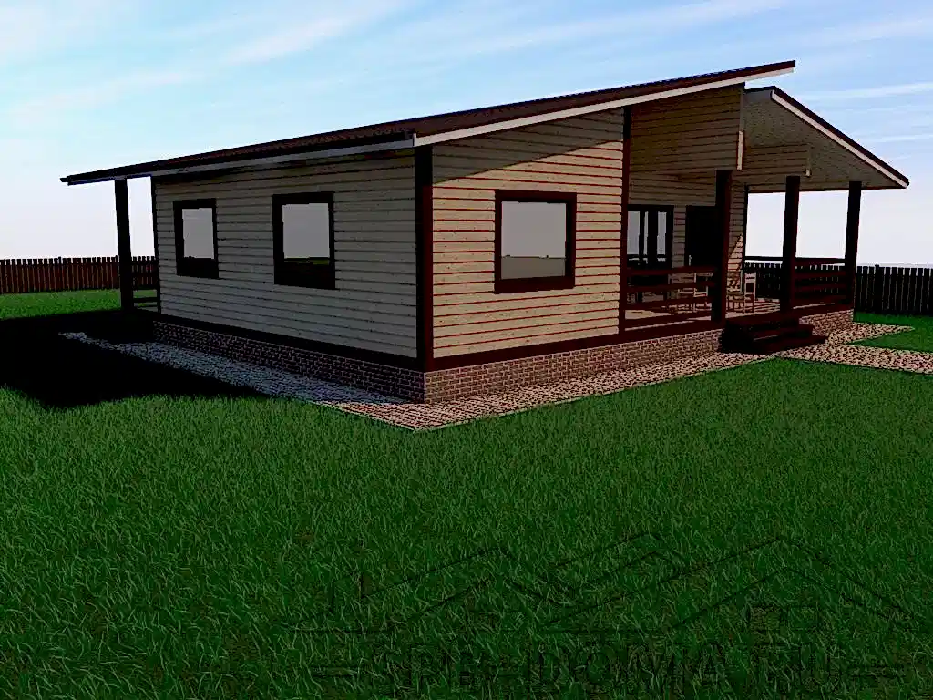 Сруб дома из профилированного бруса 10х12 м «Новая ладога»