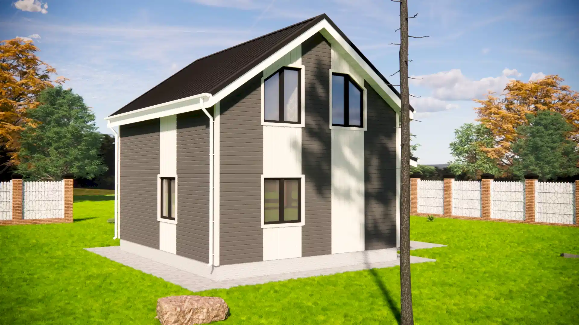 Каркасный дом 6х7 м «Осьмино»