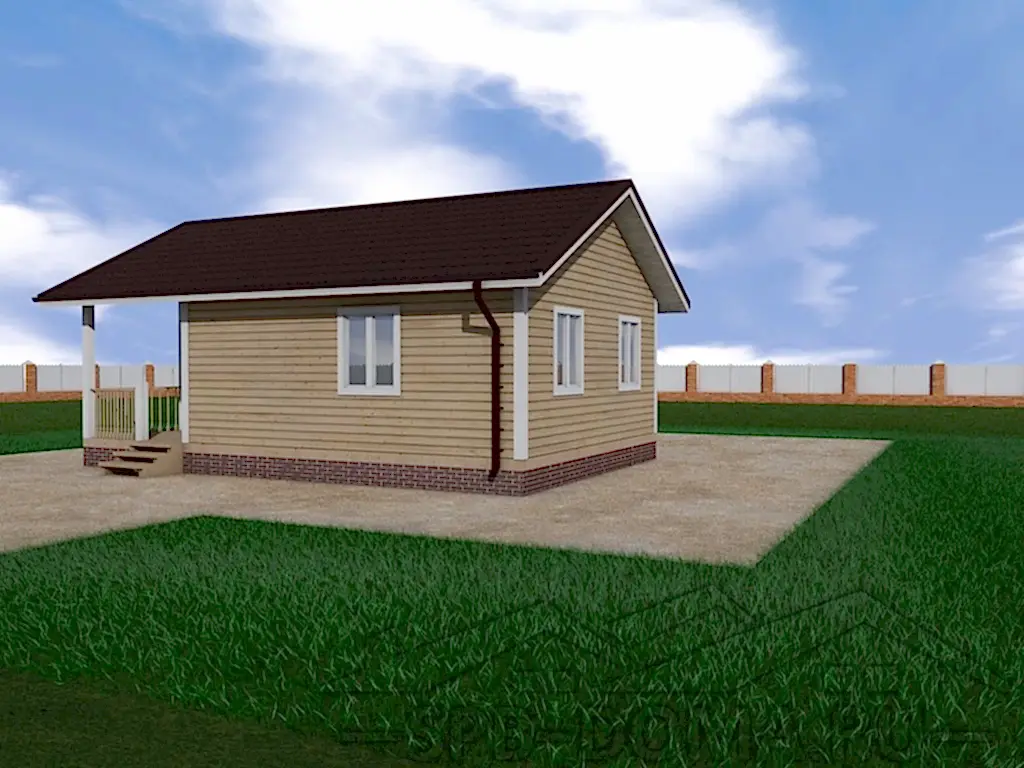 Сруб дома из профилированного бруса 6х9 м «Выборг»