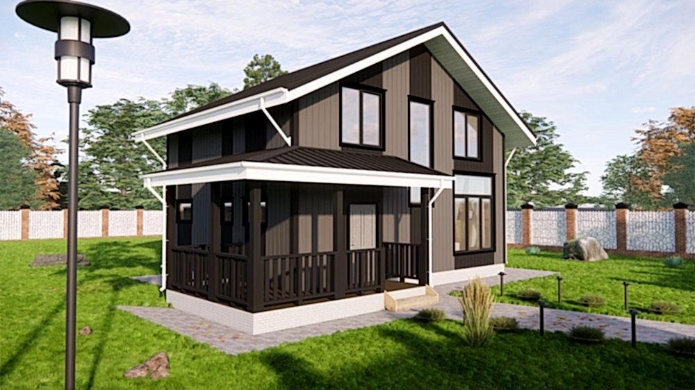 Каркасный дом 7х9 м «Ленинское»