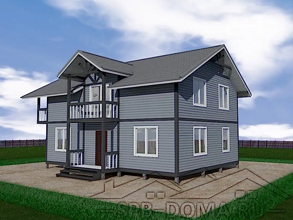 Сруб дома из профилированного бруса 8,5х11 м «Таменгонт»