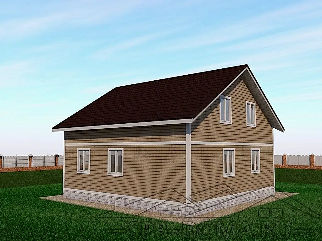 Сруб дома из профилированного бруса 9х9 м «Красное село»