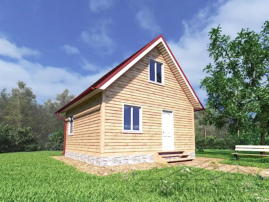 Сруб дома из профилированного бруса 6х6 м «Романовка»