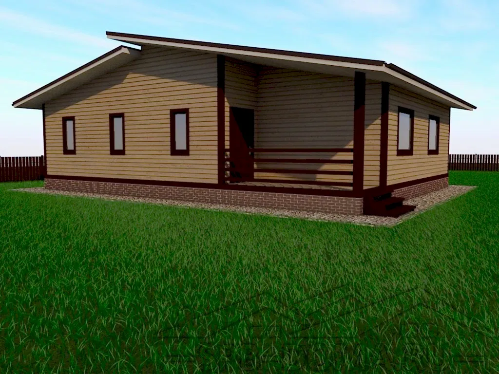 Сруб дома из профилированного бруса 10х12 м «Новая ладога»