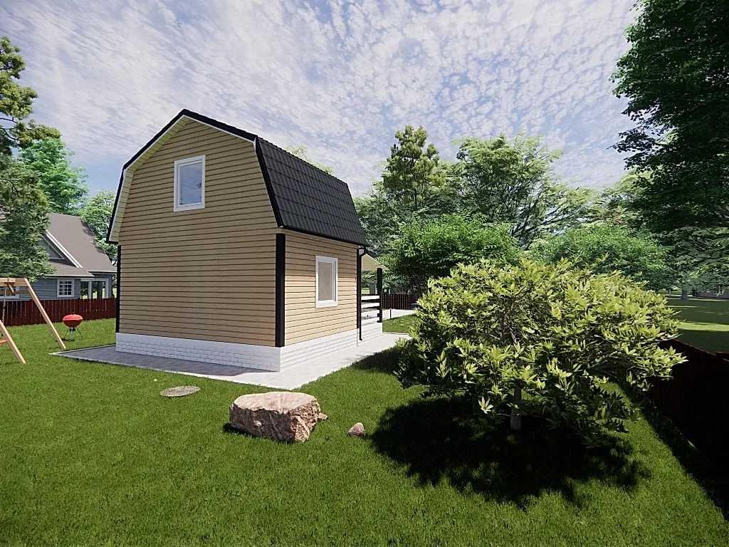 Каркасный дом 6х6 м «Поляны»