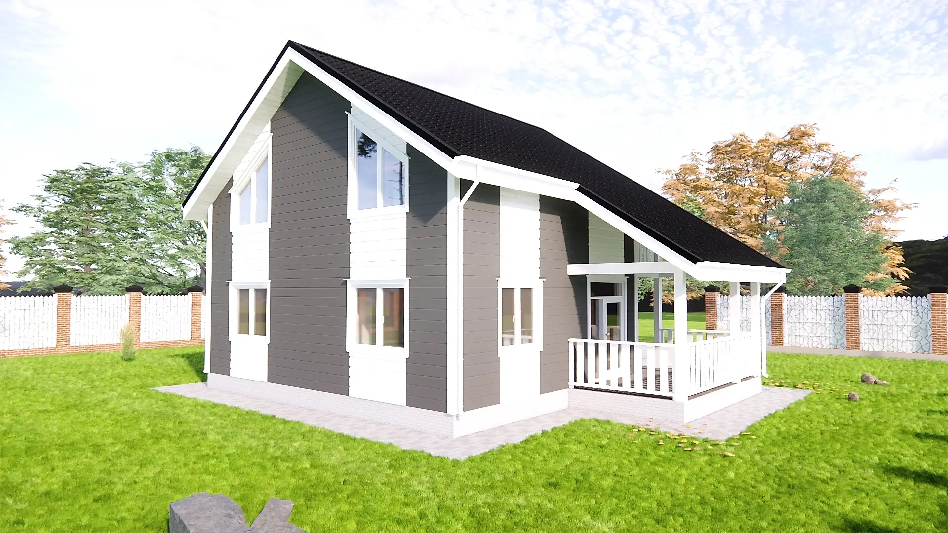 Каркасный дом 8х8 м «Васкелово» Каркасный дом 8х8 м «Васкелово»