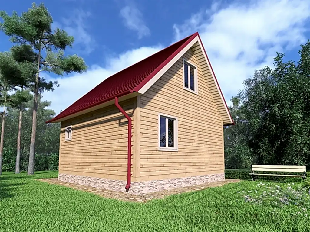 Сруб дома из профилированного бруса 6х6 м «Романовка»