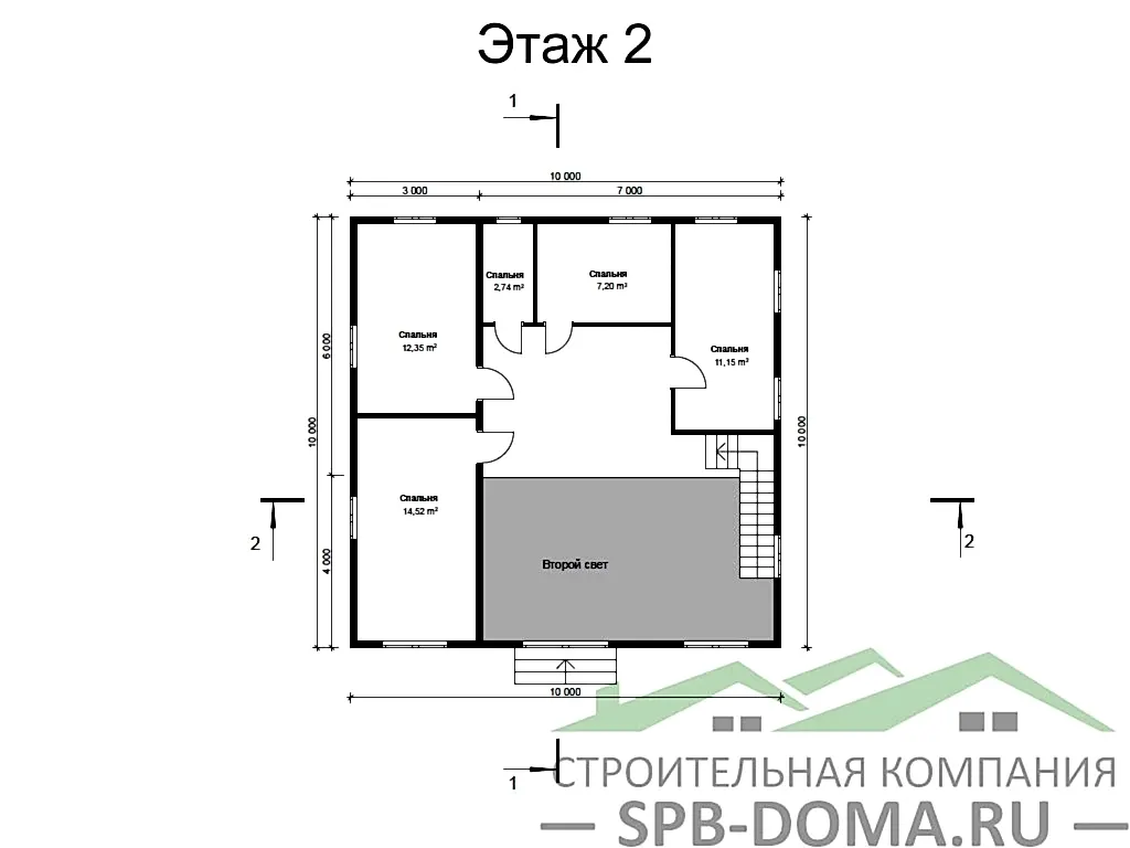 Сруб дома «Молодежное»