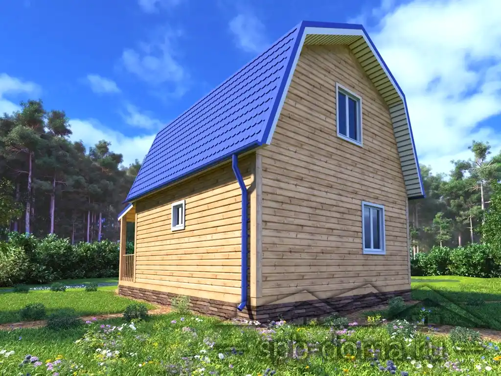 Проект дома из профилированного бруса 6,0 х 7,5 м «Приладожский»