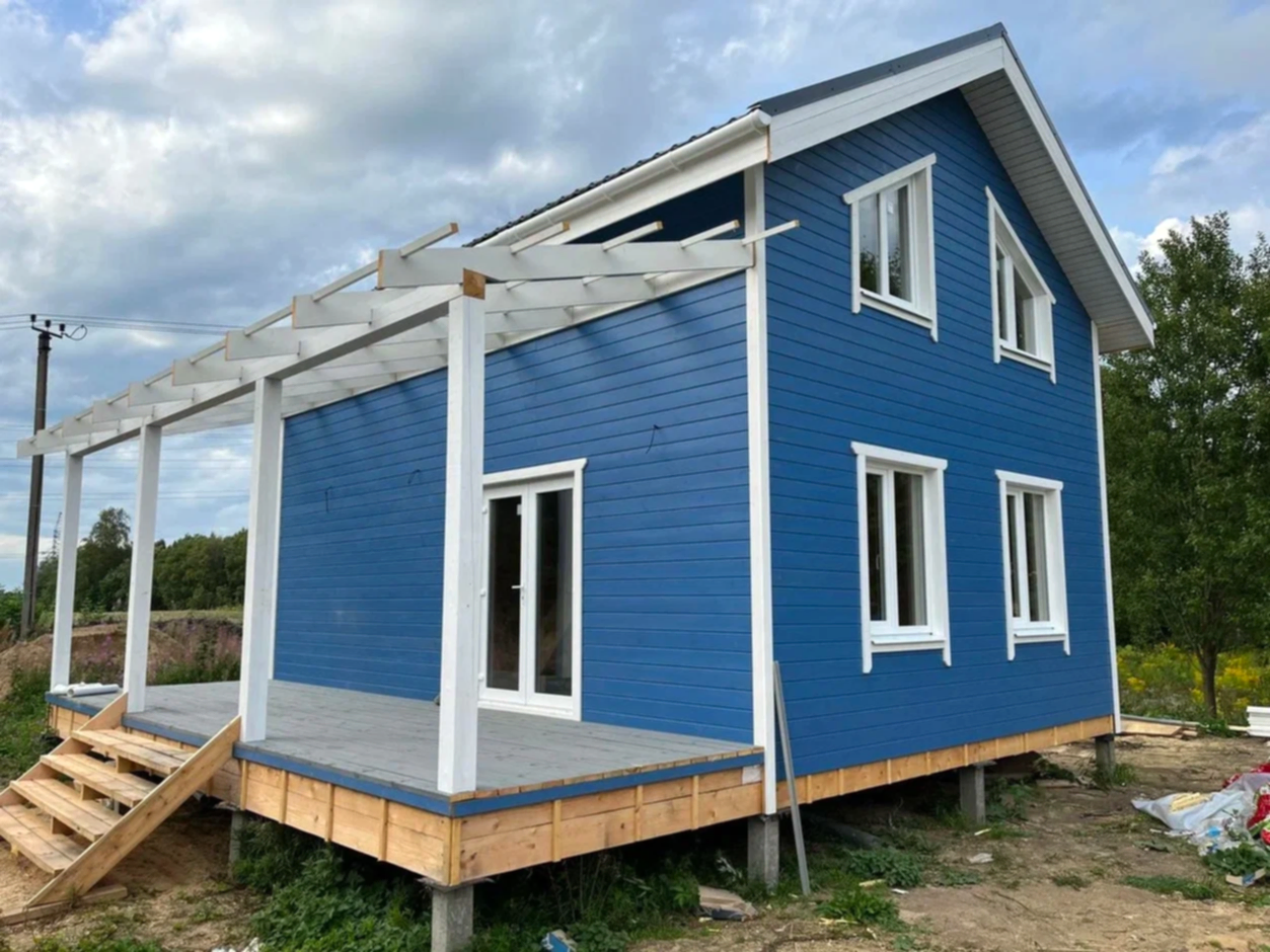 Каркасный дом 8х9 в Тайцы