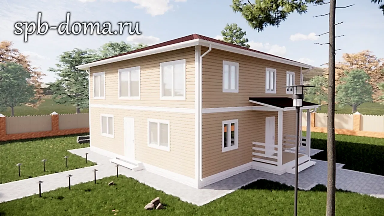 Каркасный дом 10х10 м «Молодежное» Каркасный дом 10х10 м «Молодежное»