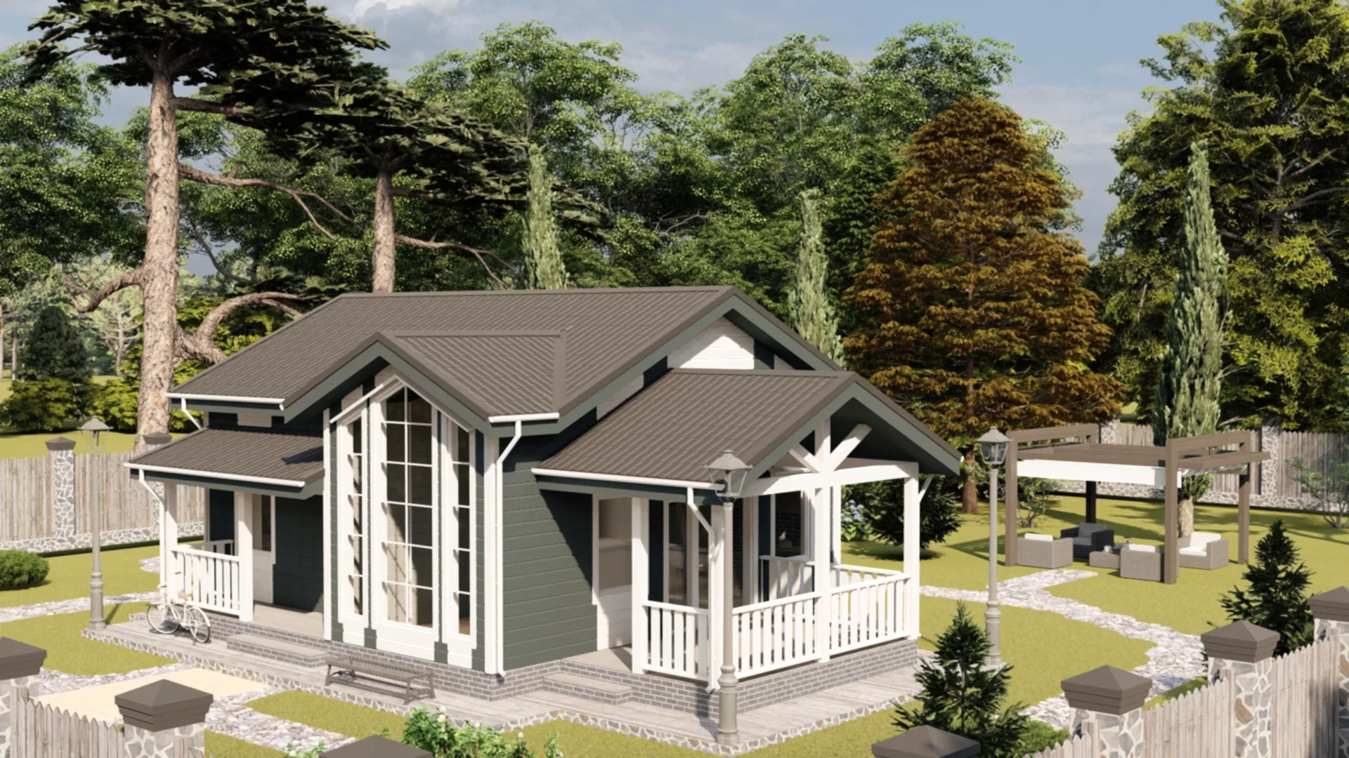 Каркасный дом 8х9 м «Сиверский» Каркасный дом 8х9 м «Сиверский»