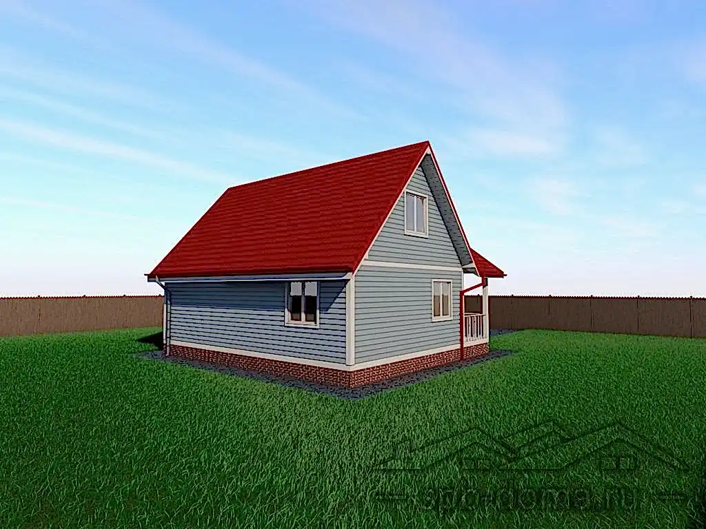 Каркасный дом 8х9 м «Коммунар»